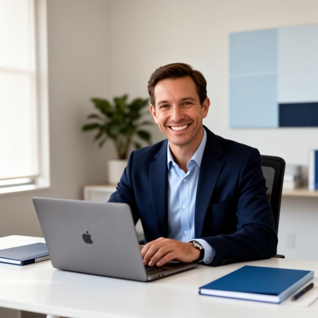 Australian financial adviser meeting a client over video call